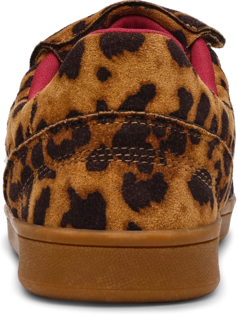 Steve Madden Leopard Print Sneakers with White Stripes and Red Lining - Picture 2 of 10